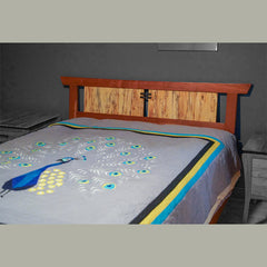 Solid wood Maple headboard with Spalted Maple and Wenge accents