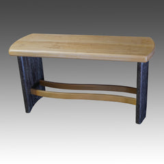 Entryway bench of solid maple and cerused oak